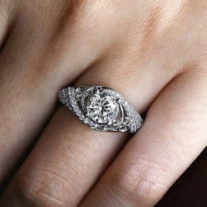 Silver Simulated Diamonds Passion Ring
